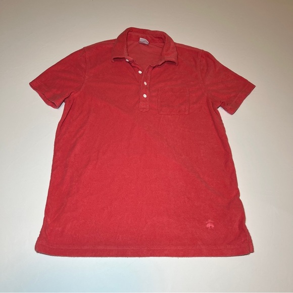 Size Medium Brooks Brothers Men's Terry Polo Shirt - Picture 2 of 6